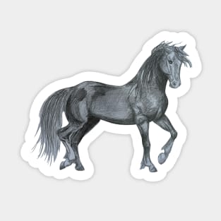 Trotting Horse Sketch Sticker